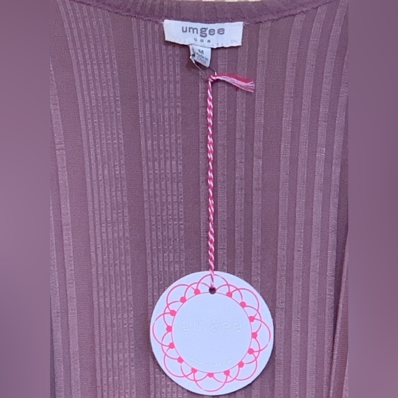 Umgee | NWT Keep Your Secrets Mauve Pink Dusty Rose Open Front Duster Cardigan M - Picture 4 of 17